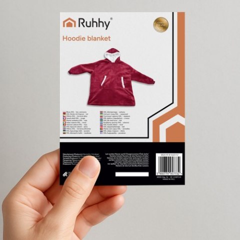 Bluza XXL - koc czerwony Ruhhy 26145 Bluza XXL - koc czerwony Ruhhy 26145
