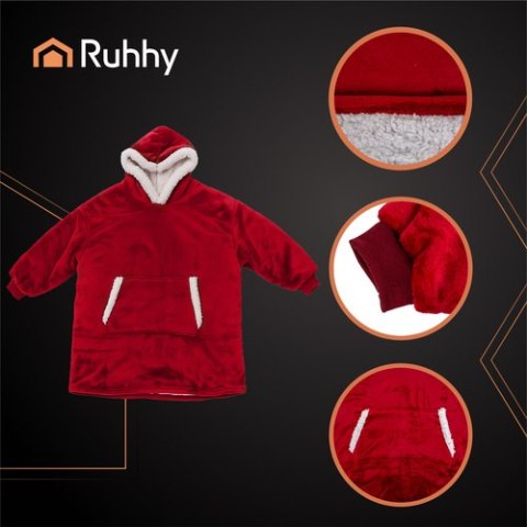 Bluza XXL - koc czerwony Ruhhy 26145 Bluza XXL - koc czerwony Ruhhy 26145