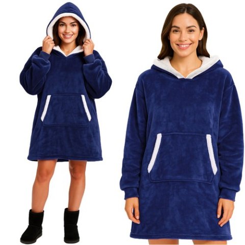 Bluza XXL - koc granatowy Ruhhy 26147 Bluza XXL - koc granatowy Ruhhy 26147