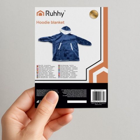 Bluza XXL - koc granatowy Ruhhy 26147 Bluza XXL - koc granatowy Ruhhy 26147
