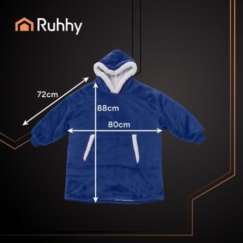 Bluza XXL - koc granatowy Ruhhy 26147 Bluza XXL - koc granatowy Ruhhy 26147