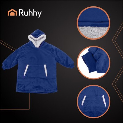Bluza XXL - koc granatowy Ruhhy 26147 Bluza XXL - koc granatowy Ruhhy 26147