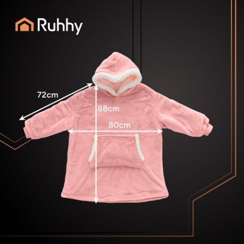 Bluza XXL - koc różowy Ruhhy 26144 Bluza XXL - koc różowy Ruhhy 26144