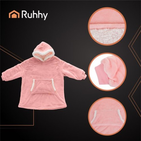 Bluza XXL - koc różowy Ruhhy 26144 Bluza XXL - koc różowy Ruhhy 26144