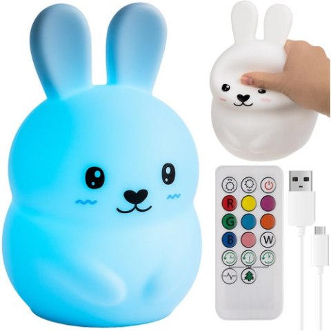 Lampka nocna RGB z pilotem - królik Izoxis 26204 Lampka nocna RGB z pilotem - królik Izoxis 26204