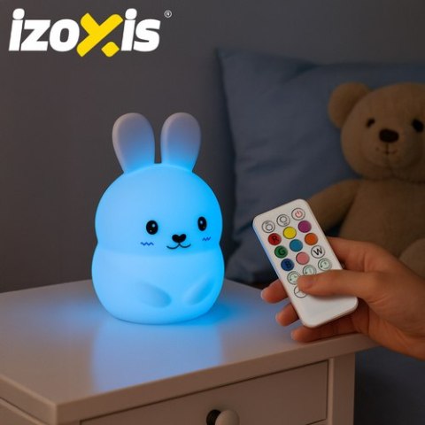 Lampka nocna RGB z pilotem - królik Izoxis 26204 Lampka nocna RGB z pilotem - królik Izoxis 26204