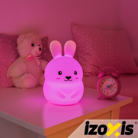 Lampka nocna RGB z pilotem - królik Izoxis 26204 Lampka nocna RGB z pilotem - królik Izoxis 26204