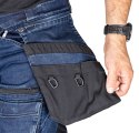 Spodnie robocze DENIM, wzmocnienia Cordura, odpinane kieszenie kaburowe, granatowe, rozmiar S