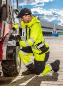Spodnie robocze ostrzegawcze softshell, żółte, rozmiar XL