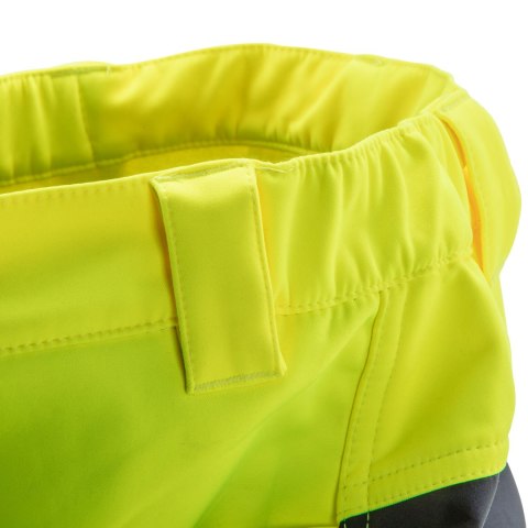 Spodnie robocze ostrzegawcze softshell, żółte, rozmiar XL Spodnie robocze ostrzegawcze softshell, żółte, rozmiar XL