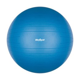 Piłka gimnastyczna rehabilitacyjna 65cm z pompką ręczną, kolor niebieski , REBEL ACTIVE