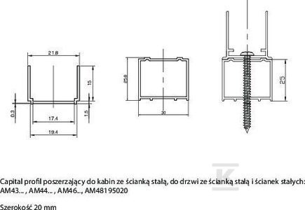 PROFIL POSZERZAJĄ.CAPITA.DO ŚCIANE.STA