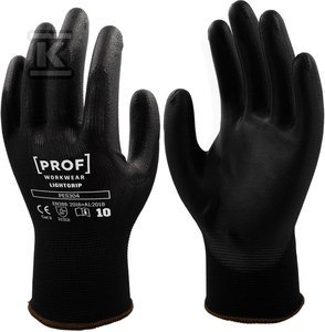 RĘKAWICE PU LIGHTGRIP CZARNE 10 PAR 10 RĘKAWICE PU LIGHTGRIP CZARNE 10 PAR 10