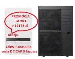 12kW Panasonic seria K T-CAP 3 fazowa Pompa ciepła SPLIT KIT-WXC12K9E8 jw WH-SXC12K9E8 jz WH-UXZ12KE5