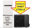 5kW Panasonic seria K /2 strefy /1faza/ zasobnikiem185L Pompa ciepła ALL IN ONE SPLIT KIT-ADC05K3E5B WH-ADC0309K3E5B WH-UDZ05KE5