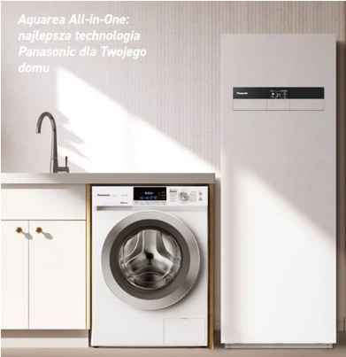 9kW Panasonic seria K 3 Fazowa z zasobnikiem 185L Pompa ciepła ALL IN ONE SPLIT KIT-ADC09K9E8 jw WH-ADC0912K9E8 jz WH-UDZ09KE8