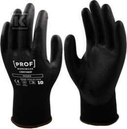 RĘKAWICE PU LIGHTGRIP CZARNE 10 PAR 10