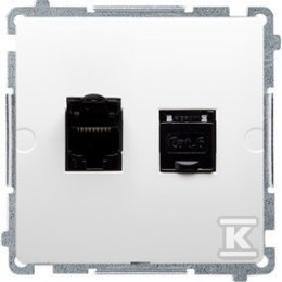 GN.KO.RJ45 POD.6K.BIAŁE +RAM.BIAŁA