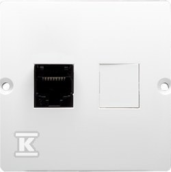GN.KO.RJ45 POJ.5K.BIAŁE+RAM.BIAŁA