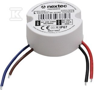 ZASIL.OKR 50MM / 12V / IP67 / 2,5A / 30W ZASIL.OKR 50MM / 12V / IP67 / 2,5A / 30W