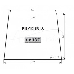 Szyba przednia T-25 kabina polska