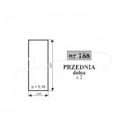 Szyba przednia dolna MF-255