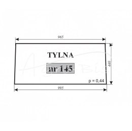 Szyba tylna C-360