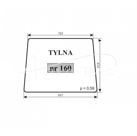 Szyba tylna T-25