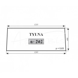 Szyba tylna Zetor 5011 67827958