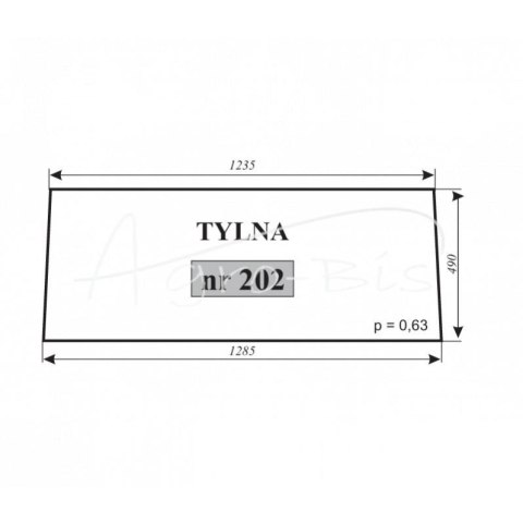 Szyba tylna Zetor 5011 67827958 Szyba tylna Zetor 5011 67827958