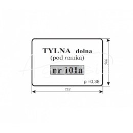 Szyba tylna dolna C-360 kabina Lubsko
