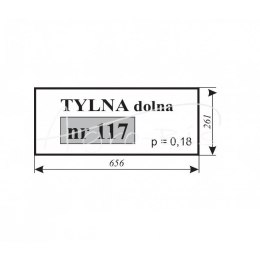 Szyba tylna dolna MF-255 kabina Sokołów