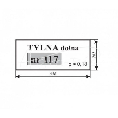 Szyba tylna dolna MF-255 kabina Sokołów Szyba tylna dolna MF-255 kabina Sokołów