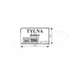 Szyba tylna dolna Zetor 69117956