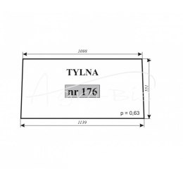 Szyba tylna kabina Koźmin