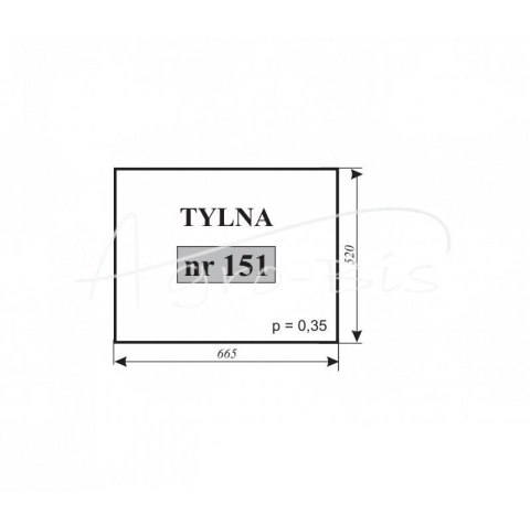 Szyba tylna ładowacza Cyklop Szyba tylna ładowacza Cyklop