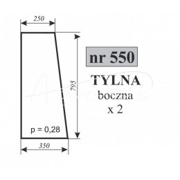 SZYBA TYLNA BOK ZETOR 5611 5718