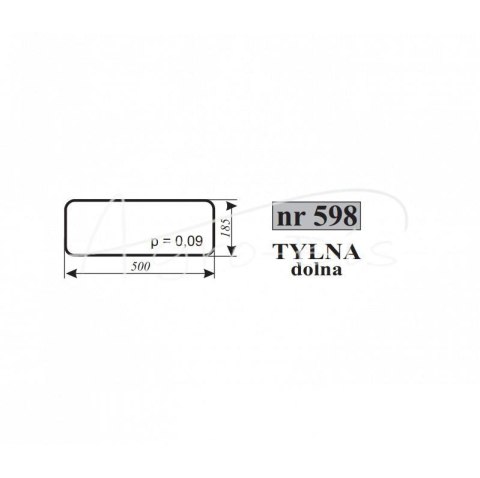SZYBA TYLNA DOLNA ZETOR 10540 10368121 SZYBA TYLNA DOLNA ZETOR 10540 10368121