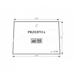 Szyba przednia C-360 kabina Sokółka