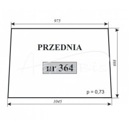 Szyba przednia T-25 kabina Ciechocin