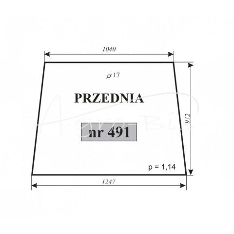Szyba przednia T-25 kabina Sokółka Szyba przednia T-25 kabina Sokółka