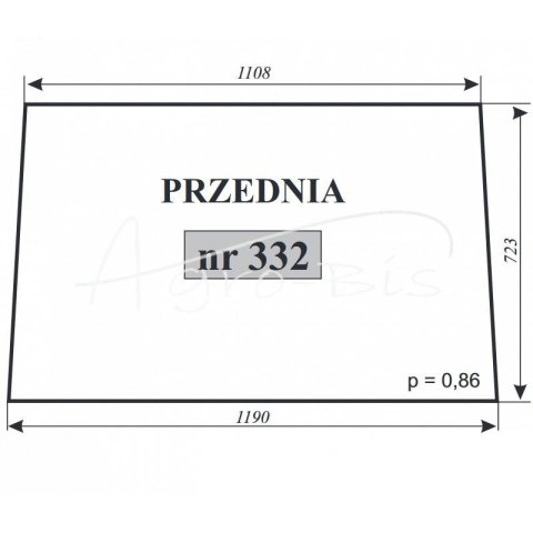Szyba przednia Ursus C-330 kabina Zamość Szyba przednia Ursus C-330 kabina Zamość