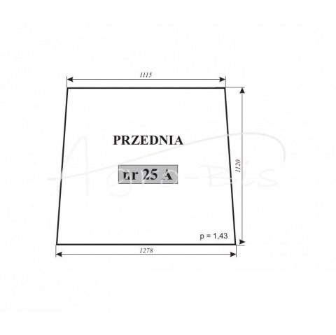 Szyba przednia UrsusC-385 NR.25A=90A=189 Szyba przednia UrsusC-385 NR.25A=90A=189