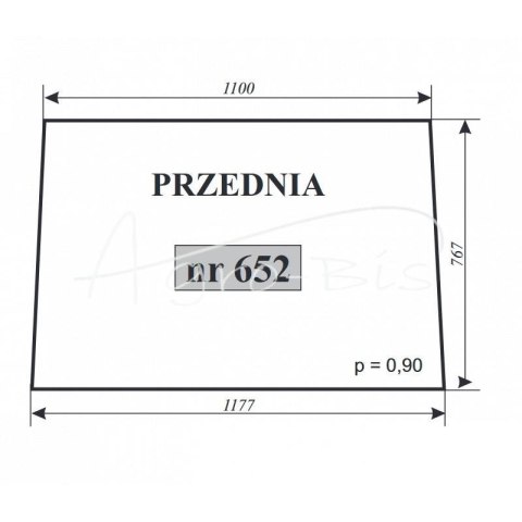 Szyba przednia Zetor 12245 16245 Szyba przednia Zetor 12245 16245