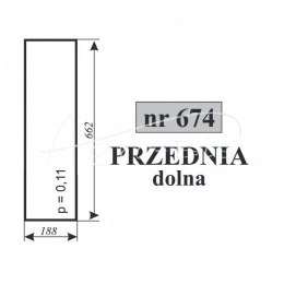 Szyba przednia dolna Ursus C-360
