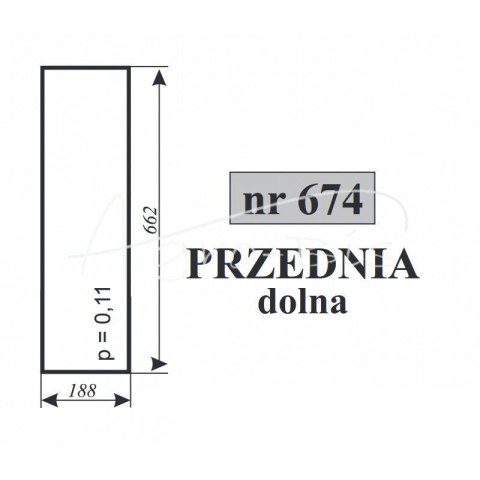 Szyba przednia dolna Ursus C-360 Szyba przednia dolna Ursus C-360