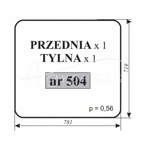 Szyba przednia tylna ładowacza czeskiego UNHZ-750 Szyba przednia tylna ładowacza czeskiego UNHZ-750