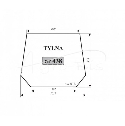 Szyba tylna Farm-Mott 250D Koja Szyba tylna Farm-Mott 250D Koja