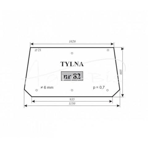 Szyba tylna MF-255 Ursus 4512 Szyba tylna MF-255 Ursus 4512