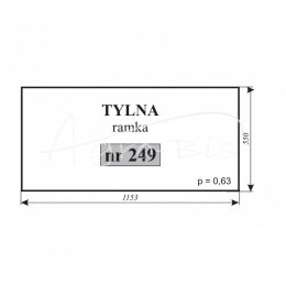 Szyba tylna MF ramka